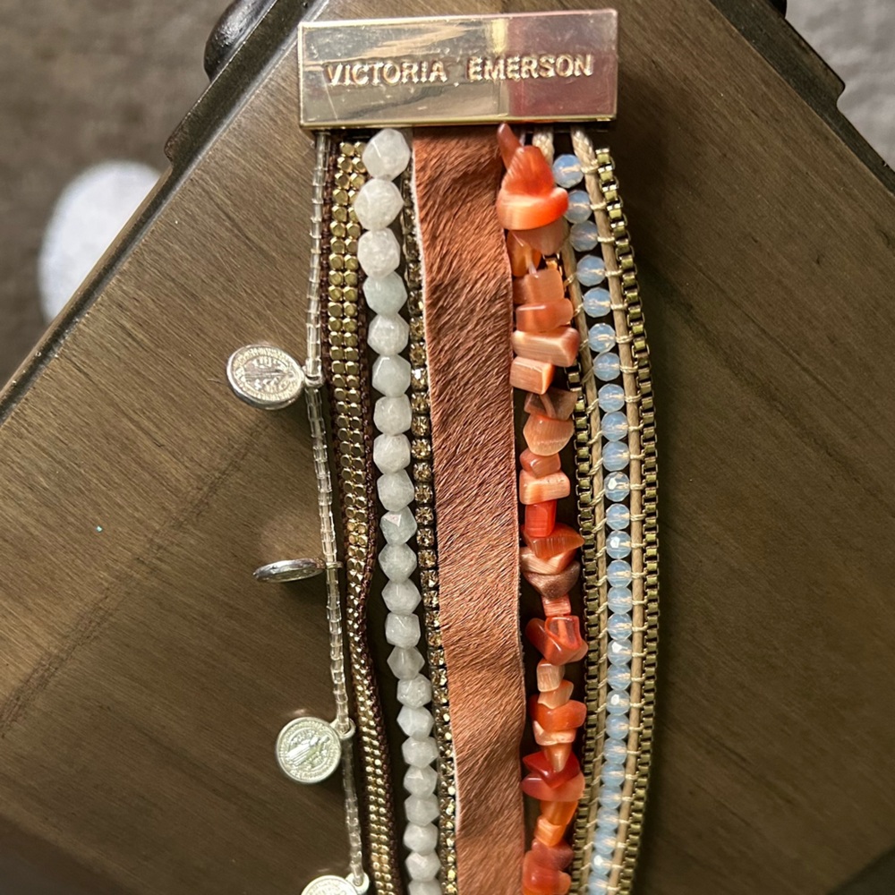 Victoria Emerson Boho 7 Strand Magnetic Close Bracelet